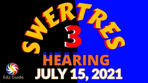 SWERTRES HEARING today 2PM,5PM, 9M DRAW: PINOY .